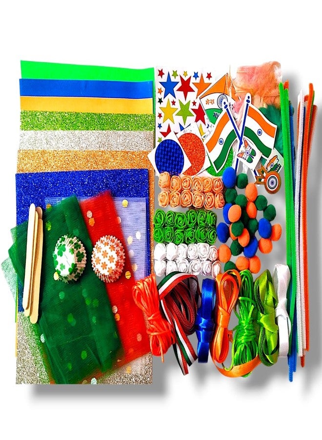 CREATIVE PENCIL All-Inclusive Decorative Art and Craft Material, Ideal for All Group DIY Craft Kit for Special Occasions, Festivals (Tricolor Kit) - Image 1